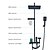 cheap Shower Faucets-Shower System / Rainfall Shower Head System / Body Jet Massage Set - Handshower Included pullout Rainfall Shower Contemporary Chrome Mount Inside Ceramic Valve Bath Shower Mixer Taps
