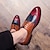 olcso Férfi fűzős bőrcipők-Férfi Félcipők Derby cipő Formális cipők Bullock cipő Szárnyvégű cipő Gyalogló Üzlet Brit Karácsony Buli és este karácsony PU Fűzős Piros Kék Barna Színes Nyár Tavasz