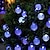 billige LED-stringlys-led solcellestrenglys utendørs 5-30m krystallkulelys med 8 lysmoduser bryllupsdekor vanntette solcelledrevne terrasselys for hagegård veranda bryllupsfestinnredning varm hvit blå hvit rgb