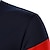 hesapli Erkek Gömlekleri-Erkek Polo Gömlek Gömlek Golf Gömlek Elbise Gömleği Gündelik gömlek Kısa Kollu Tatil Eğim Geometri Alttan Düğmeli Yaka Koyu Mavi Desen Dış mekan Günlük Zıt Renkler Aşağı düğmesi Giyim Moda Zıt