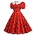 cheap Historical &amp; Vintage Costumes-1950s Vacation Dress Cocktail Dress Vintage Dress Dress Masquerade Flare Dress Women&#039;s Polka Dot Masquerade Party / Evening Dress