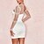 זול שמלות נשים-בגדי ריקוד נשים שמלת חג גוף מלא שמלת מיני לבן שרוול ארוך מנוקד רשת סתיו חורף צווארון עגול קצר סקסי רזה 2022 S M L XL