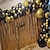 tanie urodziny i baby shower-138 sztuk diy złoty i czarny zestaw balonów wianek z 18/12/10/cal metalowymi chromowanymi balonami na przyjęcie urodzinowe uroczystości ukończenie szkoły panieński ślub baby shower ceremonia rocznica