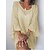 cheap Basic Women&#039;s Tops-women‘s thin cotton  linen solid color dress stitching lotus leaf sleeve loose blouse in large quantities sling not included