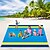 cheap Outdoor Fun &amp; Sports-Sand Free Beach Blanket Waterproof Beach Mat Compact Outdoor Blanket Ideal for Picnic Travel Hiking Camping and Music Festivals with 4 Stakes 4 Corner Pockets and Bag - 82x 79