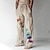 cheap Men&#039;s Printed Casual Pants-Men&#039;s Trousers Summer Pants Beach Pants Elastic Drawstring Design Front Pocket Straight Leg Graphic Prints Flower / Floral Comfort Soft Casual Daily For Vacation Linen Like Fabric Fashion Designer