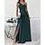 cheap Party Dresses-Women&#039;s Party Dress Formal Dress Green Dress Long Dress Maxi Dress Light Pink Black Red Pure Color Sleeveless Spring Summer Ruched Party Halter Party Wedding Guest Spring Dress 2023 S M L XL XXL