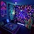billige Blacklight Tapestries-sort uv-lys vægtapet hængende stofplakat fluorescerende boligdekoration baggrund stofkunst hjem soveværelse stue dekoration stjerneløve