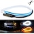 preiswerte LED Leuchtbänder-2 stücke led drl auto licht tagfahrlicht streifen licht flexibel wasserdicht auto scheinwerfer bremsfluss rohr licht blinker weiß gelb blau 12 v 30/45/60 cm mit fahrer