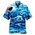 cheap Men&#039;s Hawaiian Shirt-Men&#039;s Shirt Graphic Shirt Shark Turndown Blue Outdoor Street 3D Button-Down Clothing Apparel Fashion Designer Casual Breathable