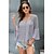 cheap Blouses &amp; Shirts-Women&#039;s Blouse Shirt Blue Purple Pink Lace Patchwork Plain Daily Weekend Long Sleeve V Neck Streetwear Casual Regular S