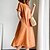 cheap Casual Dresses-Women&#039;s Knee Length Dress Shift Dress Blue Pink Orange Navy Blue Short Sleeve Pocket Pure Color Crew Neck Spring Summer Work Casual 2022 M L XL XXL 3XL 4XL