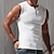 cheap Tank Tops-Men&#039;s Tank Top Vest Top Undershirt Sleeveless Shirt Solid Color Henley Street Casual Short Sleeve Button-Down Clothing Apparel Fashion Basic Classic Comfortable