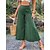 cheap Women&#039;s Pants-Women&#039;s Flare Chinos Pants Trousers Bell Bottom Green Mid Waist Fashion Casual Weekend Micro-elastic Ankle-Length Comfort Solid Color S M L XL / Loose Fit