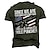cheap Men&#039;s 3D T-shirts-Men&#039;s T shirt 3D Print Graphic Flag Letter Crew Neck Casual Daily Print Short Sleeve Tops Fashion Vintage Designer Big and Tall Black Gray Army Green