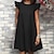 Χαμηλού Κόστους Γυναικεία Φορέματα-Γυναικεία Φόρεμα ριχτό Μίνι φόρεμα Μαύρο Βυσσινί Ρουμπίνι Αμάνικο Μονόχρωμες Με Βολάν Άνοιξη Καλοκαίρι Στρογγυλή Ψηλή Λαιμόκοψη Καθημερινό Κλασσικό 2022 Τ M L XL XXL