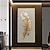 abordables Peinture-fait à la main peint à la main peinture à l&#039;huile art mural moderne abstrait cuir doré paysage décoration de la maison décor toile roulée pas de cadre non étiré