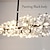 baratos Luzes pendentes-105 cm estilo floral candelabro pingente de cristal luz led aço inoxidável estilo artístico moderno sala de estar sala de jantar quarto