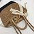 cheap Bags-Women&#039;s Straw Bag Beach Bag Straw Top Handle Bag Holiday Going out Vintage Black Khaki