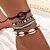 abordables Bijoux Corps-Bracelet de cheville Personnalisé à la mode Artistique Femme Bijoux de Corps Pour Cadeau Vacances Tressé Coquillage Tissage Bleu 4 Pièces