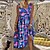 cheap Women&#039;s Dresses-Women&#039;s Casual Dress Shift Dress Floral Dress Midi Dress Blue Pink Yellow Sleeveless Floral Print Spring Summer Crew Neck 2022 S M L XL XXL 3XL 4XL 5XL