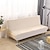 billige Futon sofa cover.-stretch fløjl futon sofa betræk armløs sovesofa betræk møbelbeskytter uden armlæn blød med elastisk bund til børn