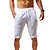 cheap Hiking Trousers &amp; Shorts-Men&#039;s Cotton Linen Casual Classic Fit Short Hiking Sports Shorts Summer Drawstring Elastic Waist Comfy Short with Pockets Outdoor Lightweight Linen Trousers Bottoms White Black Climbing Running