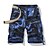 voordelige Shorts-Voor heren Cargoshorts Meerdere zakken Camouflage Kleur Comfort Ademend Knielengte Casual Dagelijks 100% katoen Modieus Streetwear blauw Paars