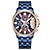 levne Quartz hodinky-MINI FOCUS Muži Křemenný Voděodolné Stopky Svítící Datum dne Slitina Hodinky
