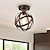 baratos Luzes de teto e ventiladores-19 cm globo design luz de teto led metal clássico elegante acabamentos pintados preto artístico moderno 220-240v