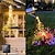 ieftine Fâșii LED-lumini solare de licurici grădina lumini de grădină cascadă în aer liber 2m 180leduri cu 8 moduri intermitent pentru terasa decor petrecere de nuntă brad de Crăciun el 5mm alb cald alb rece albastru