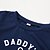 cheap Family Matching Outfits-Dad and Son T shirt Tops Causal Graphic Letter Print Green Blue Short Sleeve Casual Matching Outfits / Spring / Summer