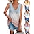 cheap Sports Athleisure-Women&#039;s Tank Top Tee / T-shirt V Neck Tie Dye Pocket Sport Athleisure Sleeveless Top Yoga Running Everyday Use Breathable Soft Comfortable Casual Athleisure Daily Outdoor
