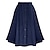 cheap Plain Skirts-Women&#039;s Skirt Swing Long Skirt Denim Midi Skirt Midi Skirts Pocket Solid Colored Office / Career Casual Daily Summer Denim Fashion Summer Blue Light Blue