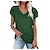 Недорогие Базовые плечевые изделия для женщин-Футболка Жен. Сплошной цвет Повседневные На выход Классический V-образный вырез S