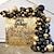 cheap Birthday &amp; Baby Shower-138Pcs DIY Gold and Black Garland Balloons Kits with 18/12/10/Inch Metallic ChromeBalloons for Birthday Party Celebration Graduation Bachelorette Wedding Baby Shower Ceremony Anniversary Balloon Chai