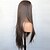 tanie Syntetyczne peruki z siateczką-Brązowa syntetyczna koronkowa peruka z przodu jedwabiście proste włókno żaroodporne naturalna linia włosów cosplay dla kobiet!