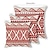 cheap Boho Style-4 pcs Pillow Cover, Geometric Rustic Square Traditional Classic Home Sofa Decorative Faux Linen Cushion for Sofa Couch Bed Chair