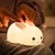 お買い得  デコレーション＆ナイトライト-導かれたウサギの夜の光かわいいシリコーンタッチリモート調光可能な動物の漫画常夜灯充電可能な子供のコンパニオン睡眠ライト赤ちゃんのベッドサイド寝室のおもちゃギフトデスクランプ