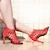 cheap Dance Boots-Women&#039;s Dance Boots Tango Shoes Indoor Performance Heel Lace-up Mesh Slim High Heel Peep Toe Zipper Adults&#039; Black Dark Red