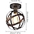 billige Taklys og vifter-19 cm globus design taklampe led metall klassisk stilig malt finish svart kunstnerisk moderne 220-240v