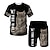 cheap Boy&#039;s 3D Sets-Boys 3D Animal Wolf T-shirt &amp; Shorts Clothing Set Short Sleeve Summer Spring Sports Fashion Cool Polyester Kids 3-13 Years Outdoor Street Sports Regular Fit