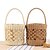 cheap Bags-Women&#039;s Straw Bag Beach Bag Polyester Straw Top Handle Bag Straw Bag Shopping Daily Solid Color Camel Beige