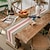 お買い得  テーブルランナー-農家のテーブルランナーヴィンテージテーブルランナーダイニングパーティーの休日のための綿のリネンテーブルの装飾