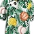 cheap Men&#039;s Shirts-Men&#039;s Shirt Palm Leaf Turndown Street Casual 3D Button-Down Short Sleeve Tops Casual Fashion Comfortable Beach Green / White