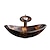 cheap Vessel Sinks-Bathroom Vessel Sink with Faucet Mounting Ring and Pop Up Drain Round Bowl BasinBrown