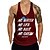 cheap Gym Tank Tops-Men&#039;s Tank Top Vest Hot Stamping Graphic Prints Letter Plus Size Crew Neck Daily Sports Print Sleeveless Tops Designer Fashion Classic Hawaiian White Black Yellow / Summer / Summer