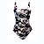 cheap One-piece swimsuits-Women&#039;s Swimwear One Piece Monokini Bathing Suits Normal Swimsuit High Waisted Floral Print Gray Padded Strap Bathing Suits Sports Vacation Sexy / New