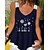 cheap Women&#039;s Tops-Women&#039;s Camisole Graphic Patterned Dandelion Casual Daily Holiday Camisole Tank Top Shirt Sleeveless Print V Neck Casual Black Blue Wine S