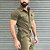 cheap Softshell, Fleece &amp; Hiking Jackets-Men&#039;s Short Sleeve Coverall Military Jumpsuit with Multi Pockets Ripstop Fashion Romper One Piece Casual Pants Wrinkle Resistant Workout